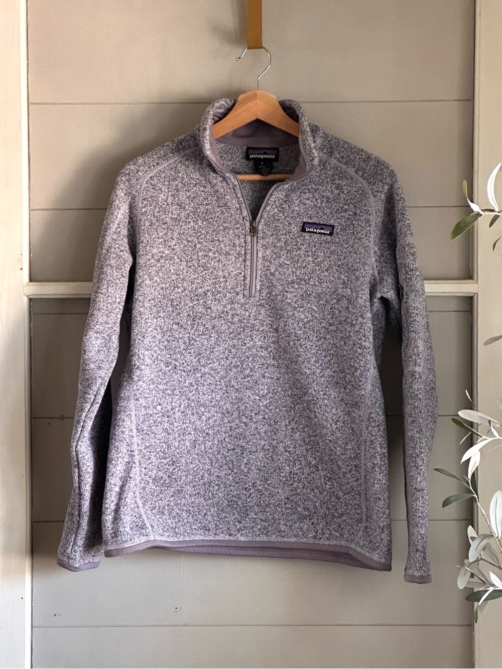 Patagonia Women’s Half-Zip Sweater Jacket - Heathered Lavender Gray